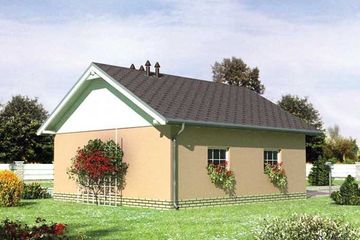 Projekt garażu 16 (220) - parterowy dom o powierzchni 45,40 m², dach dwuspadowy - ujęcie 2