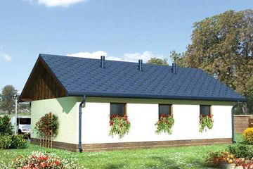 Projekt garażu 20 - murowana – beton komórkowy (KRD1433) - projekt garażu parterowego - Zdjęcie 2