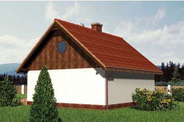 Projekt garażu 22 (226) - parterowy dom o powierzchni 17,50 m², dach dwuspadowy - ujęcie 2