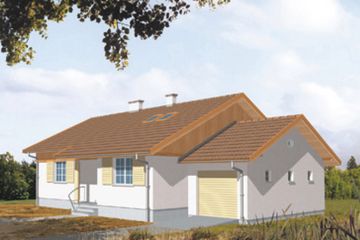  Projekt domu Bielany max (KSA1265) - projekt domu parterowego z poddaszem - Zdjęcie 2