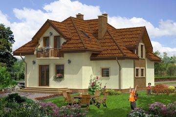  Projekt domu Orino (KRH1252) - projekt domu parterowego z poddaszem - Zdjęcie 2