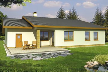  Projekt domu Irys B garaż (WRD1244) - projekt domu parterowego - Zdjęcie 2