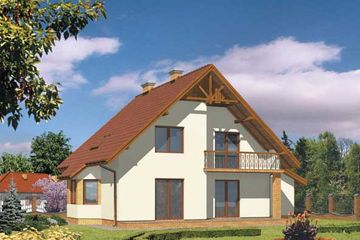  Projekt domu WB-3985 (KRA3698) - projekt domu parterowego z poddaszem - Zdjęcie 2