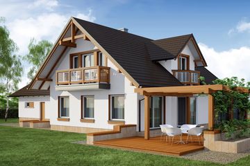  Projekt domu Tymon 2N (WRW1108) - projekt domu parterowego z poddaszem - Zdjęcie 2