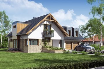  Projekt domu Archimedes 2 (WRW1112) - projekt domu parterowego z poddaszem - Zdjęcie 2