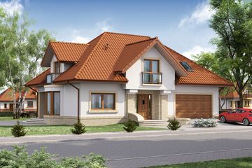  Projekt domu Aureliusz 2 (WRW1113) - projekt domu parterowego z poddaszem - Zdjęcie 2