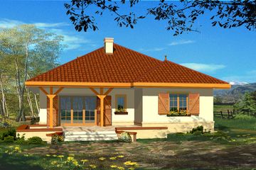  Projekt domu Gwiazdka (WRH1104) - projekt domu parterowego - Zdjęcie 2