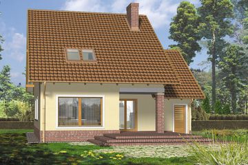  Projekt domu Ikar (WRH1107) - projekt domu parterowego z poddaszem - Zdjęcie 2