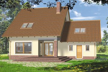  Projekt domu Ikar II (WRH1108) - projekt domu parterowego z poddaszem - Zdjęcie 2