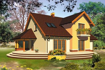  Projekt domu Kaena I (WRH1111) - projekt domu parterowego z poddaszem - Zdjęcie 2