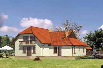  Projekt domu WB-3450 (KRA3688) - projekt domu parterowego z poddaszem - Zdjęcie 2