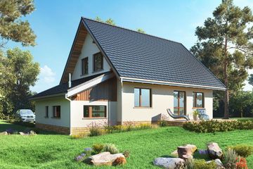  Projekt domu Krab-2 (379) (KRD1781) - projekt domu parterowego z poddaszem - Zdjęcie 2