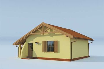  Projekt domu letniskowego Bamako dom letniskowy (SLN1020) - projekt domu letniskowego parterowego - Zdjęcie 2