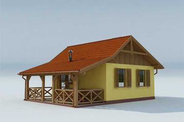  Projekt domu letniskowego Bazylea dom letniskowy (SLN1022) - projekt domu parterowego - Zdjęcie 2