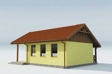  Projekt domu letniskowego Florencja dom letniskowy (SLN1023) - projekt domu parterowego - Zdjęcie 2