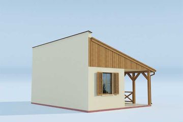  Projekt domu letniskowego Lublana dom letniskowy (SLN1027) - projekt domu letniskowego parterowego - Zdjęcie 2