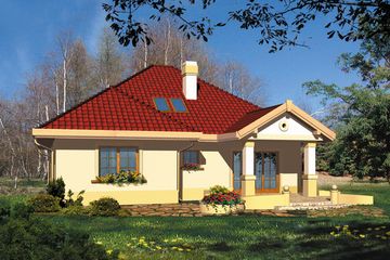  Projekt domu Odyseja I-G (WRH1134) - projekt domu parterowego z poddaszem - Zdjęcie 2