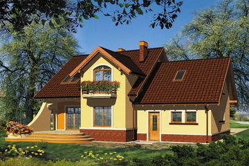  Projekt domu Odyseusz II (WRH1135) - projekt domu parterowego z poddaszem - Zdjęcie 2