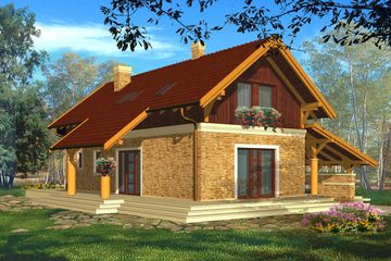  Projekt domu Orbita II (WRH1138) - projekt domu parterowego z poddaszem - Zdjęcie 2