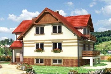  Projekt domu Irena - murowana – klinkier (KRD1459) - projekt domu parterowego z poddaszem - Zdjęcie 2