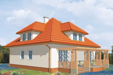  Projekt domu Master (KSA1277) - projekt domu parterowego z poddaszem - Zdjęcie 1