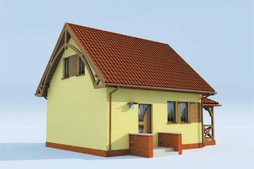  Projekt domu letniskowego Orlean dom letniskowy z poddaszem (SLN1014) - projekt domu letniskowego parterowego z poddaszem - Zdjęcie 2