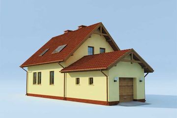  Projekt domu Palmira (SLN1015) - projekt domu parterowego z poddaszem - Zdjęcie 2