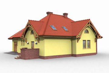  Projekt domu Malaga (SLN1016) - projekt domu parterowego z poddaszem - Zdjęcie 2