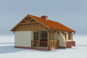  Projekt domu letniskowego Arosa dom letniskowy (SLN1018) - projekt domu parterowego - Zdjęcie 2