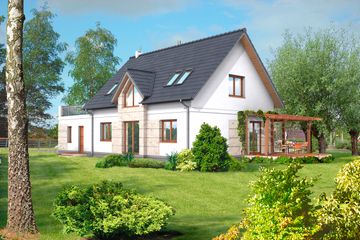  Projekt domu Tokio II DCP190a (WOB1041) - projekt domu parterowego z poddaszem - Zdjęcie 2