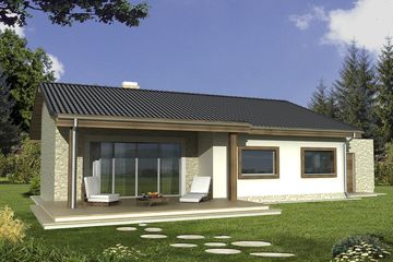  Projekt domu Antek A (WRD1245) - projekt domu parterowego - Zdjęcie 2