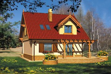  Projekt domu Leo (WRH1122) - projekt domu parterowego z poddaszem - Zdjęcie 2