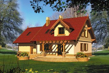  Projekt domu Leo II (WRH1123) - projekt domu parterowego z poddaszem - Zdjęcie 2