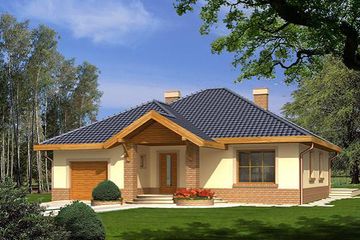  Projekt domu Luna Z1 (WRH1129) - projekt domu parterowego - Zdjęcie 2