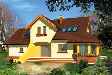  Projekt domu Parys II (WRH1142) - projekt domu parterowego z poddaszem - Zdjęcie 2