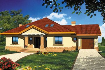  Projekt domu Sinope I (WRH1149) - projekt domu parterowego z poddaszem - Zdjęcie 2