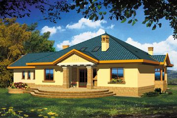  Projekt domu Sinope II (WRH1150) - projekt domu parterowego z poddaszem - Zdjęcie 2