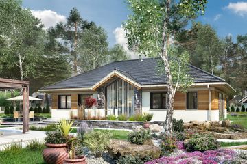  Projekt domu Allegro (24) (KRD1008) - projekt domu parterowego - Zdjęcie 2