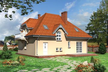  Projekt domu Ślężan (663) (KRD1329) - projekt domu parterowego z poddaszem - Zdjęcie 2