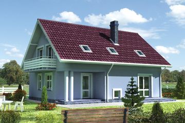  Projekt domu Jagoda - murowana – ceramika (KRD1314) - projekt domu parterowego z poddaszem - Zdjęcie 2