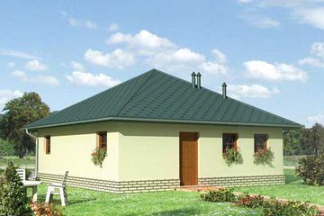 Projekt garażu 27 (231) - parterowy dom o powierzchni 33,20 m², dach namiotowy - ujęcie 2