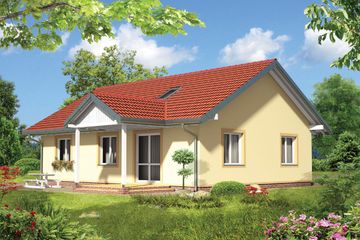  Projekt domu Domino-2 - szkielet drewniany prefabryk. (KRD1821) - projekt domu parterowego - Zdjęcie 2