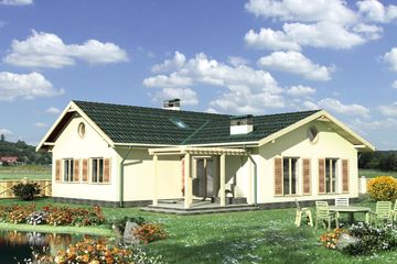  Projekt domu Demeter - murowana – ceramika (KRD1823) - projekt domu parterowego - Zdjęcie 2