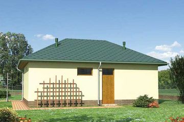  Projekt sklepu Pawilon handlowy 08 - murowana – beton komórkowy (KRD1555) - projekt sklepu parterowego - Zdjęcie 2