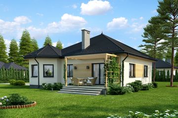  Projekt domu Campanilla (KRH1079) - projekt domu parterowego - Zdjęcie 2