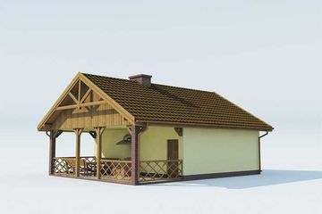  Projekt domu letniskowego Palpala dom letniskowy (SLN1030) - projekt domu letniskowego parterowego - Zdjęcie 2