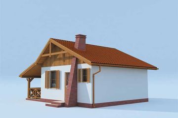  Projekt domu letniskowego Tuluza dom letniskowy (SLN1032) - projekt domu parterowego - Zdjęcie 2