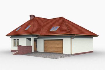  Projekt domu Angus (SLN1035) - projekt domu parterowego z poddaszem - Zdjęcie 2