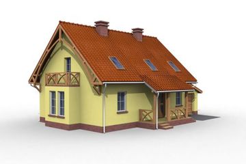  Projekt domu Atlanta (SLN1036) - projekt domu parterowego z poddaszem - Zdjęcie 2