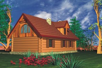  Projekt domu BR 004 DRB (KRG1075) - projekt domu parterowego z poddaszem - Zdjęcie 2